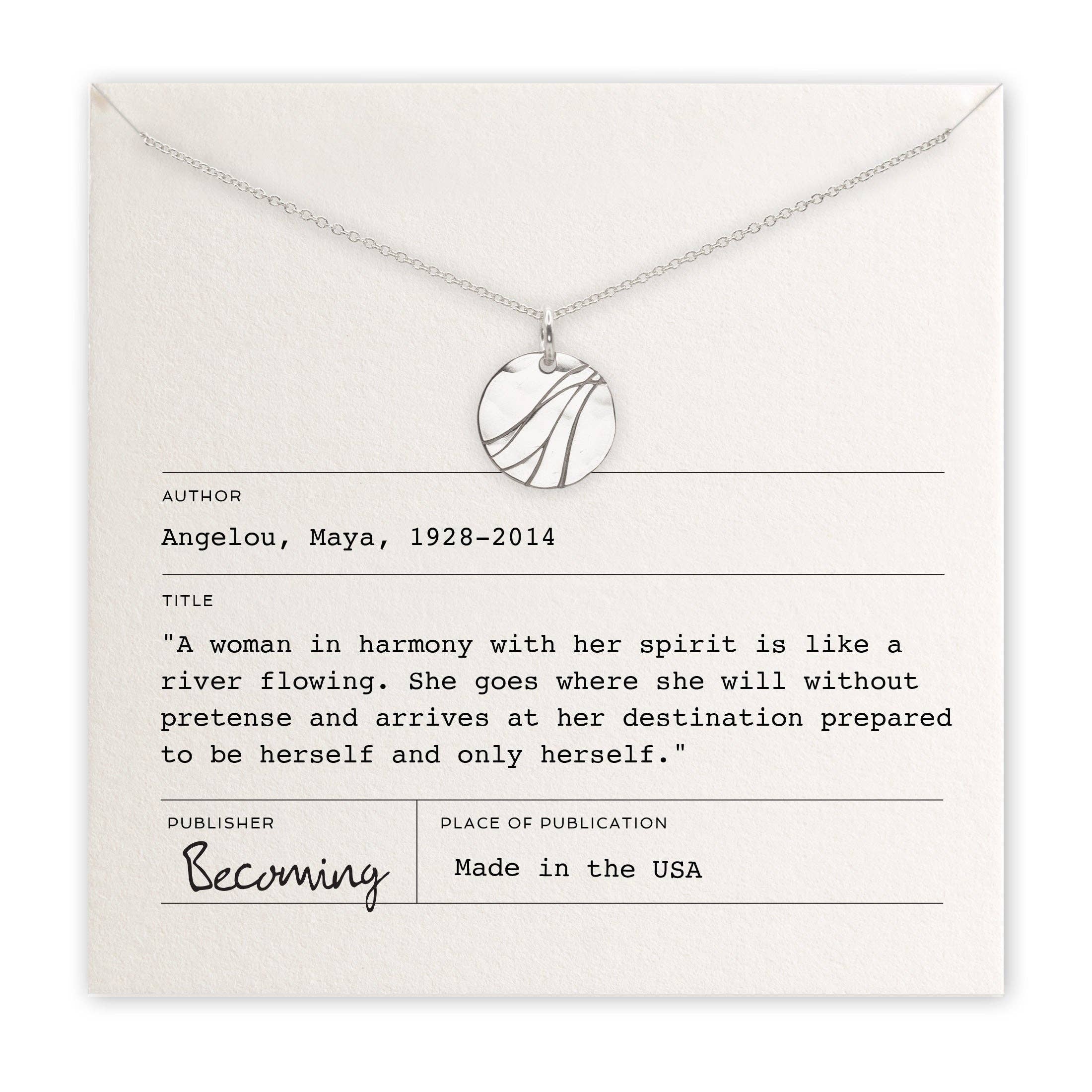 River Maya Angelou Necklace