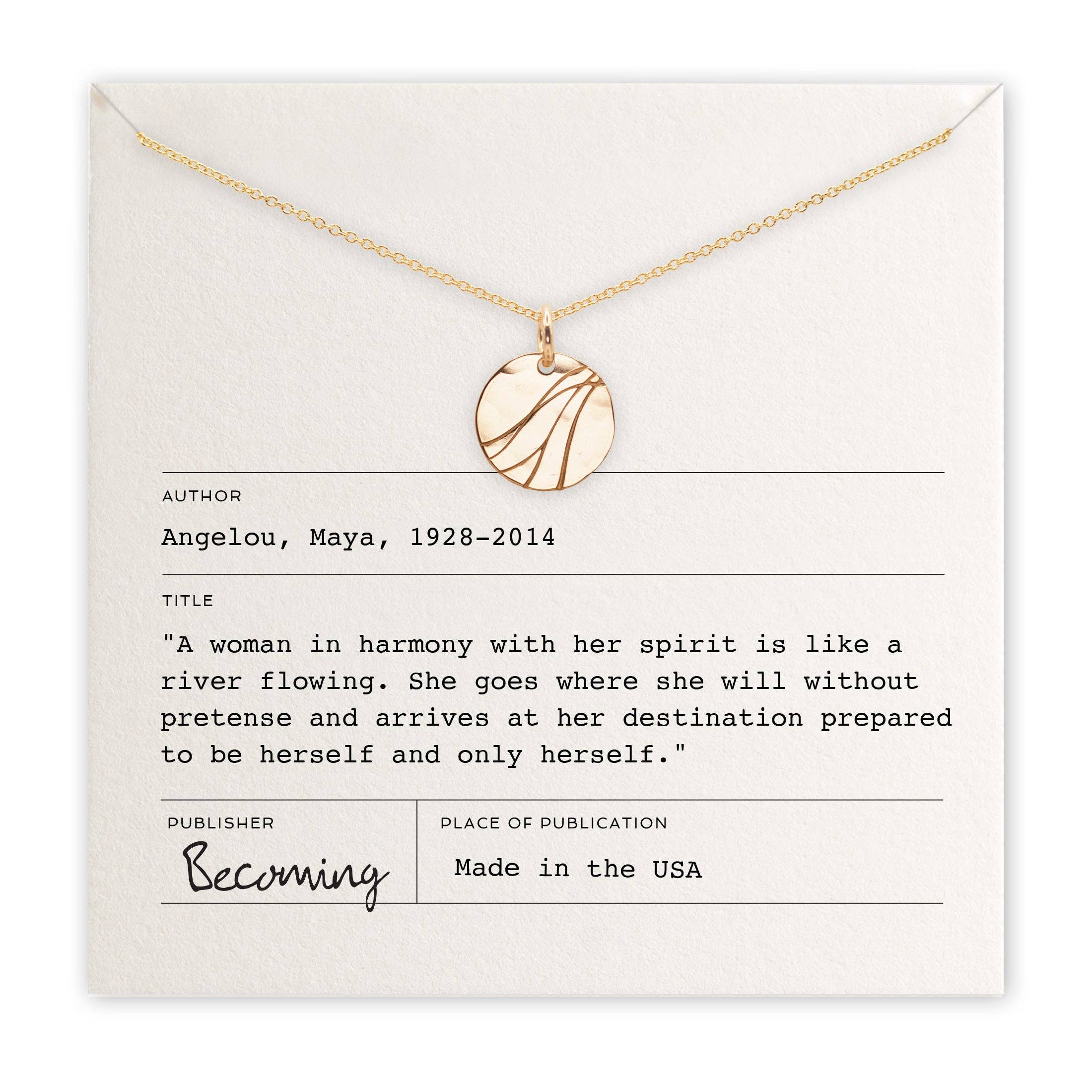 River Maya Angelou Necklace