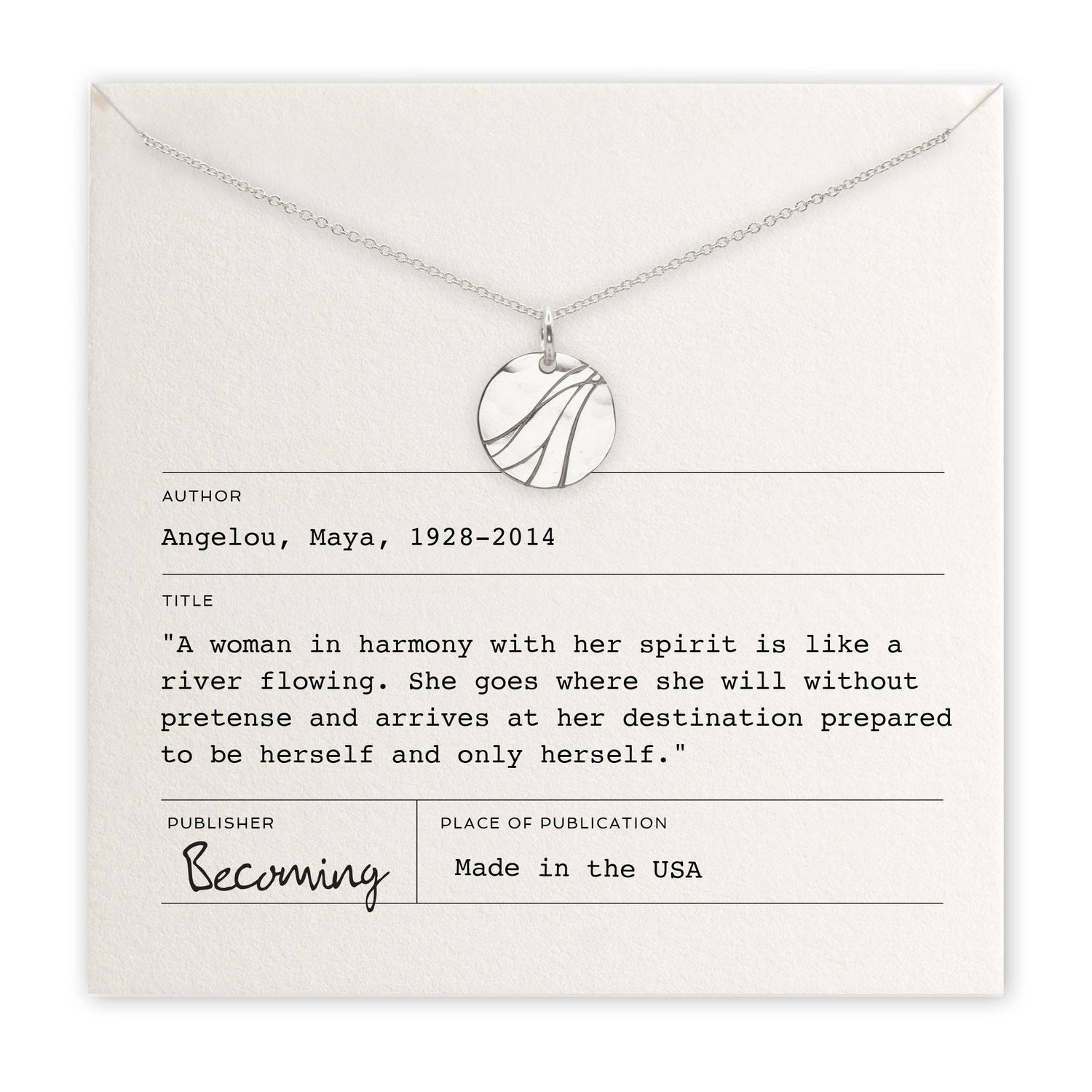 River Maya Angelou Necklace