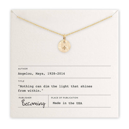 Light Within Maya Angelou Necklace