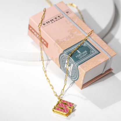 Book Locket - Magenta &amp; Gold