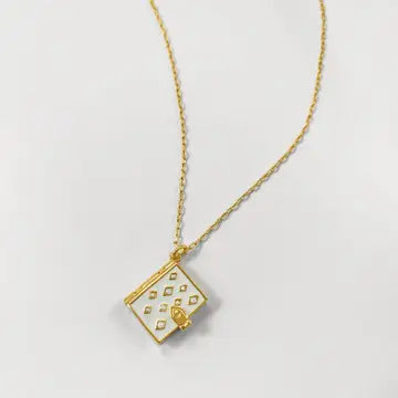Book Locket - Stardust White