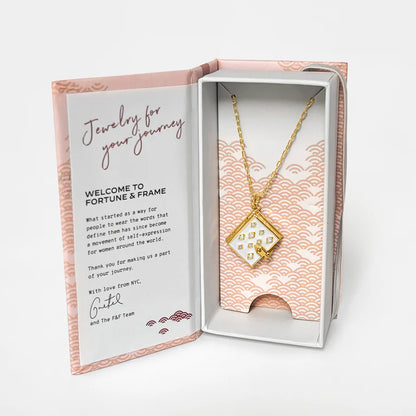 Book Locket - Stardust White