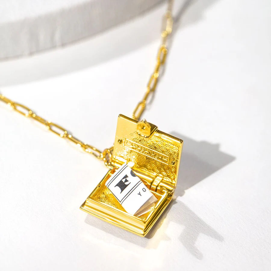 Book Locket - Magenta &amp; Gold