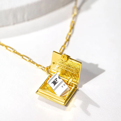 Book Locket - Ivory &amp; Gold