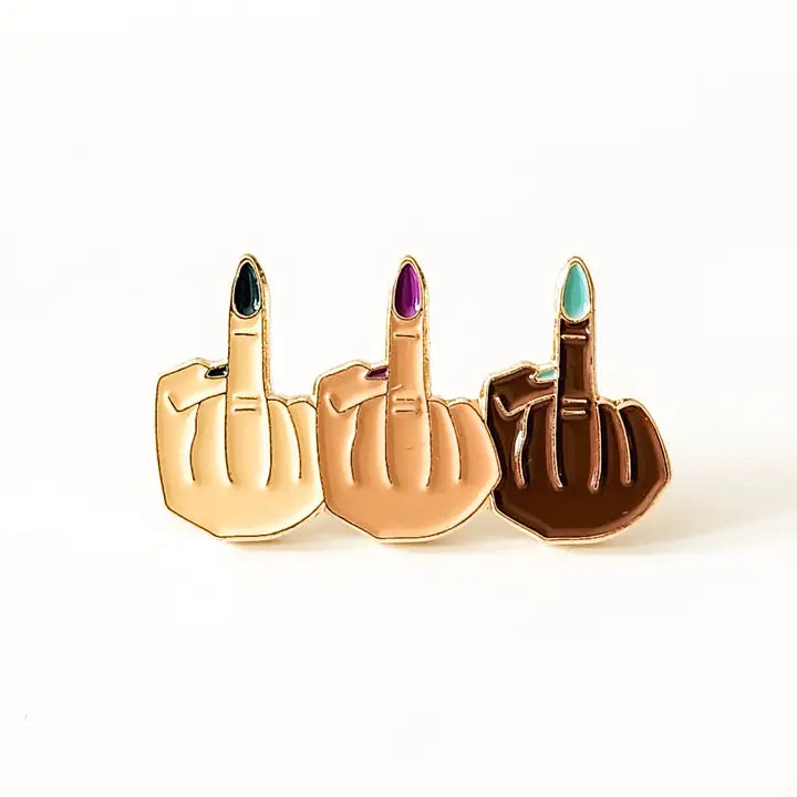 Middle Fingers Pin
