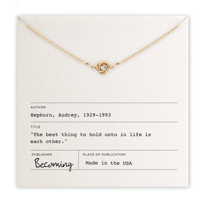 Love Knot Audrey Hepburn Necklace